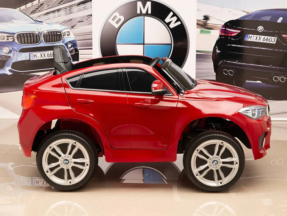12V BMW X6 Licensed Ride On Car 1 Leather Seat Remote Control Red Color